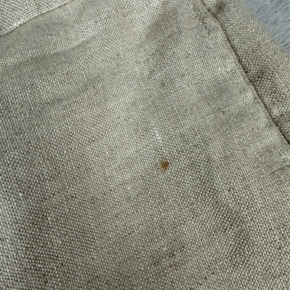 Lands End Mens 36x30 Linen Blend Pleated Dress Pants Beige Casual Office - Picture 10 of 11